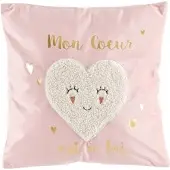 Douceur D`Interieur Kissen abnehmbarer Wickelbezug, 40 x 40 cm, Samt