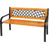 Linder Exclusiv GmbH Linder Exclusiv Gartenbank 2-Sitzer Parkbank bis 140 Kg mit Rückenlehnen Gartenmöbel Holzbank MC4354 118x52x74 cm