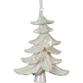 Décoris Weihnachtsanhänger Baum schillernder Kunststoff 18c