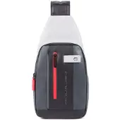 Piquadro Urban Querträgertasche mit LED-Licht Grau/Schwarz CA4536UB00L/GRN