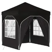 vidaXL Pop-up Partyzelt 192 x 192 x 245 cm Schwarz