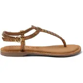 Lazamani Sandalen Damen Gold Textilien