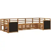 vidaXL Outdoor-Sofagarnitur 6 stk. Natur Massivholz Akazie