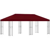 Syfax Pavillon mit Seitenwänden 6 x 3 m Bordeauxrot