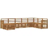 vidaXL Outdoor-Sofagarnitur 6 stk. Natur Massivholz Akazie