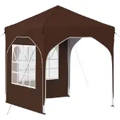 Syfax Pop-up Partyzelt 192 x 192 x 245 cm Braun