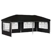 Syfax Pop-up Partyzelt 575 x 289 x 245 cm Schwarz