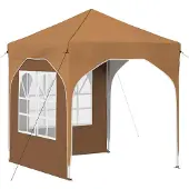 Syfax Pop-up Partyzelt 192 x 192 x 245 cm Beige