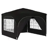 Syfax Pop-up Partyzelt 290 x 290 x 245 cm Schwarz
