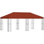 Syfax Pavillon mit Seitenwänden 6 x 3 m Terrakotta