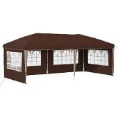 Syfax Pop-up Partyzelt 575 x 289 x 245 cm Braun