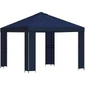 Syfax Pavillon 3 x 3 m Blau Polyester und Stahl 190 gsm