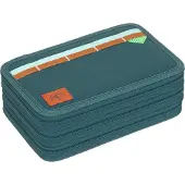 Lassig School Triple Pencil Case Unique dark green