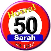 Paper Dreams -Knopf klein – Sarah-Verkehrsschild