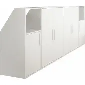 Vente-unique Schrank unter Dachschräge mit 6 Türen & 2 Ablagen - Weiß - ADEZIO