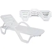 CLP 4er Set Sonnenliege Havana | Farbe weiß