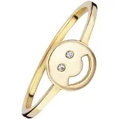 Cai Ring 925/- Sterling Silber Zirkonia weiß glänzend Gelb