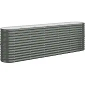 Super Merchant Hochbeet Verzinkter Stahl 224x40x68 cm Anthrazit