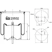FEBI BILSTEIN Federbalg, Luftfederung FEBI 20502