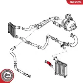 ESEN SKV 24SKV197 Turbo Ladeluftschlauch für VW Touareg (7LA, 7L6, 7L7) für AUDI Q7 (4LB)
