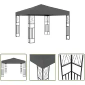 The Living Store Pavillon 3×3 m Anthrazit Stoff
