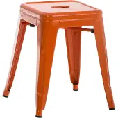 CLP Hocker Armin aus Metall bis 200 kg belastbar stapelbar | Farbe orange
