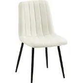 CLP Esszimmerstuhl gepolstert Dijon, mit Ziernähten & Bodenschonern creme Material Stoff