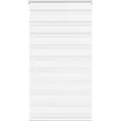 vidaXL Doppelrollo Weiß 75x100 cm Stoffbreite 70,9 cm Polyester