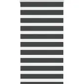 vidaXL Doppelrollo Schwarz 70x150 cm Stoffbreite 65,9 cm Polyester