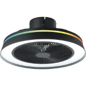 Eglo Schwarzer Deckenventilator Vallonia Ø 48cm
