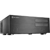 Silverstone GD08, HTPC, PC, Schwarz, ATX, EATX, micro ATX, SSI CEB, SSI EEB, Aluminium, Stahl, Heimbüro