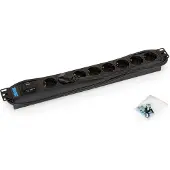 Triton RAB-PD-X08-A1 19" Steckdosenleiste, 8x Shucko, 1U, Schalter, schwarz