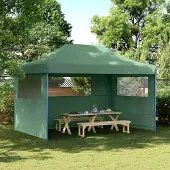 Prolenta Maison Exclusive - Partyzelt Faltbar Pop-Up mit 3 Seitenteilen Grün