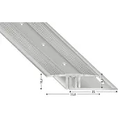 Kügele Übergangsprofil Höhenausgleich Übergangsleiste 100cm Aluminium Silber