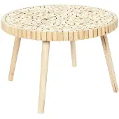 Home Deco Factory Couchtisch "Gigogne" in Natur - (H)40 x Ø 60 cm - onesize