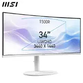 MSI Modern MD342CQPWDE, 86,4 cm (34"), 3440 x 1440 Pixel, UltraWide Quad HD, LCD, 4 ms, Weiß