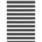 vidaXL Doppelrollo Schwarz 115x100 cm Stoffbreite 110,9 cm Polyester