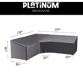 AeroCover Lounge Set Abdeckung Anthracite L Trapeze (270 x 270 x 65/90 cm)