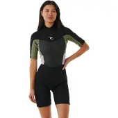 Rip Curl Omega Spring 1.5 Mm Damen-kurzarm-shorty Mit Rückenreißverschluss