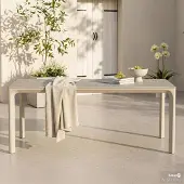 Home24 Gartentisch - Aluminium / Granit - Grau