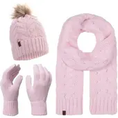 Rock Creek Schal Mütze Handschuhe Set Winterset