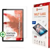 Displex Tablet Glas (9H) für Samsung Galaxy Tab A8, Eco Montagerahmen, unzerbrechlich, ultraflach, unsichtbar