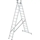 Proregal Sprossen-Mehrzweckleiter 2-teilig mit nivello-Traverse 2x12 Sprossen