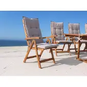 Grasekamp 4 Stück Auflagen Sand zu Sessel Klappsessel Gartensessel