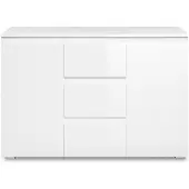 CALICOSY - Sideboard 2 Türen 3 Schubladen Weiß L120 cm - Pretoria