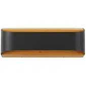 LINDBY Lenore LED-Außenwandlampe, schwarz, Metall, 36,5cm - , Lenore, Schwarz, für Balkon, Aluminium, Modern