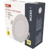 Emos LED Panel 7 W, runde 450 lm Einbauleuchte, Deckenleuchte in Weiß, extra flach, warmweiß 3000 K, inkl. LED-Treiber, ZD1124
