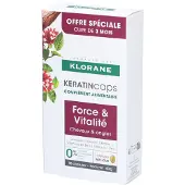 Klorane Keratin Caps Nahrungsergänzungsmittel gegen Haarausfall 90 Kapseln