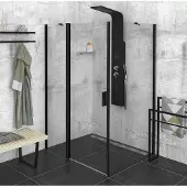 Polysan ZOOM Black Rechteckige Duschkabine 1300x800mm L/R Variante