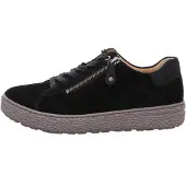 Hartjes Phil 1621401 Damen Sneaker Schnürer Schwarz Leder - Damenschuhe Bequeme Schnürschuhe, Schwarz, leder (velour)&nbsp